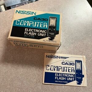 Nissin CA30 Computer electronic flash unit automatic original box Untested